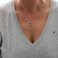 Collier Triple Anneau en Argent 925/1000 - Oxyde de Zirconium Collier Triple Anneau en Argent 925/1000 - Oxyde de Zirconium