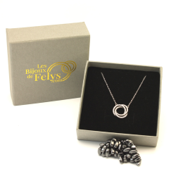 Collier Triple Anneau en Argent 925/1000 - Oxyde de Zirconium