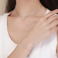 Collier Sun and Moon en Argent 925/1000 - Oxyde de Zirconium Collier Sun and Moon en Argent 925/1000 - Oxyde de Zirconium