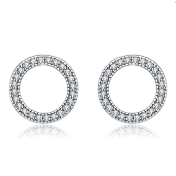 Boucles d'Oreilles Ring en Argent 925 - Oxyde de Zirconium