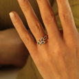 Bague Epi en Argent 925/1000 - Oxyde de Zirconium Bleu