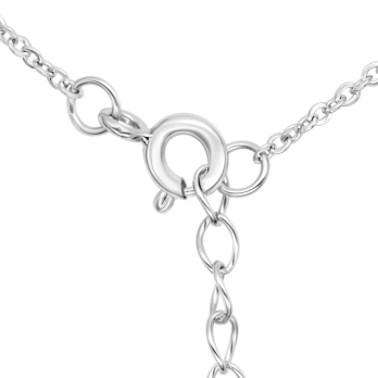 Collier Coeur en Argent 925/1000 Solitaire- Oxyde de Zirconium