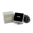 Bague Double Anneau Noir en Argent 925/1000 - Oxyde de Zirconium Noir