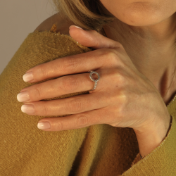 Bague Argent 925 Oxyde Zirconium Scintillante