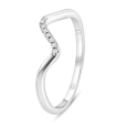 Bague Vague pavée en Argent 925/1000 - Oxyde de Zirconium