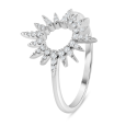 Bague Soleil pavé en Argent 925/1000 - Oxyde de Zirconium