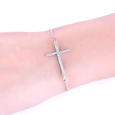 Bracelet Croix Scintillante en Argent 925/1000 - Oxyde de Zirconium