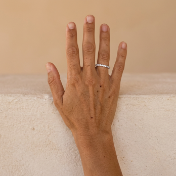 Alliance Pavé Argent 925 Rhodium - Zirconium | Les Bijoux De Félys