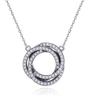 Collier Triple Anneau en Argent 925/1000 - Oxyde de Zirconium