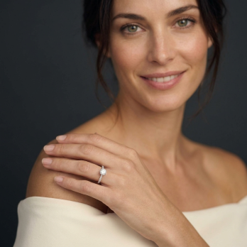 Bague Solitaire Fine Pavé Argent 925 - Élégance & Éclat