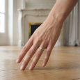 Bague Solitaire Fine Pavé 4 Griffes en Argent 925/1000 - Oxyde de Zirconium Bague Solitaire Fine Pavé 4 Griffes en Argent 925/1000 - Oxyde de Zirconium