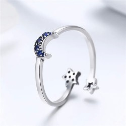 Bagues ouverte demi Lune en Argent 925/1000