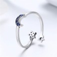 Bagues ouverte demi Lune en Argent 925/1000