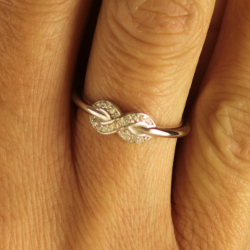 Bague Infinie en Argent 925/1000 - Oxyde de Zirconium