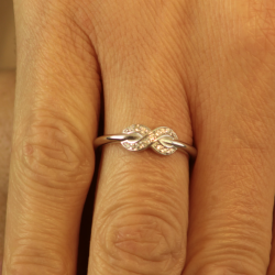 Bague Infinie en Argent 925/1000 - Oxyde de Zirconium